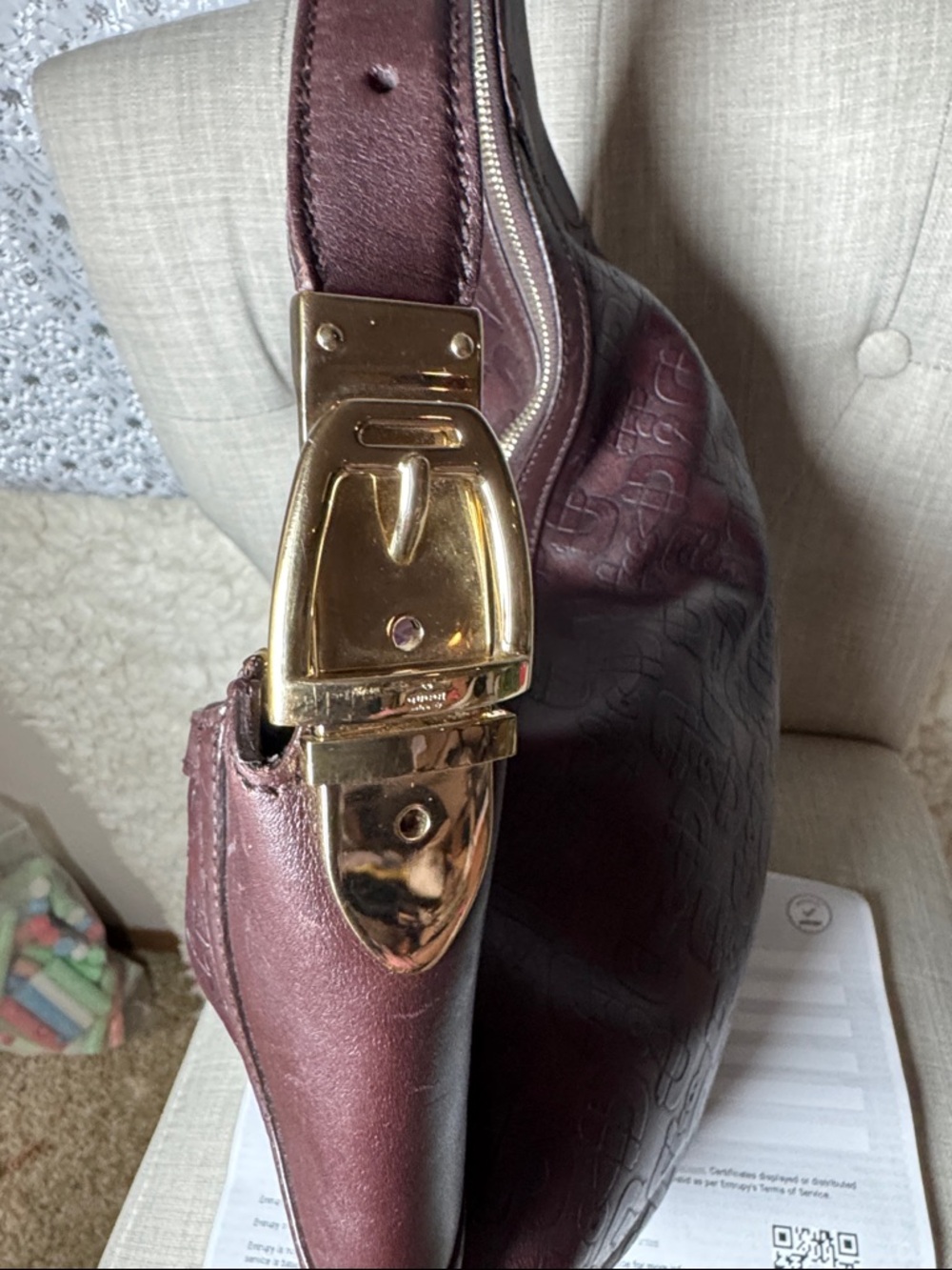 Gucci Burgundy Leather Hobo Bag - Picture 3 of 7